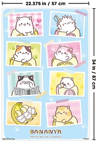 Bananya - Grid Wall Poster, 22.375" x 34"