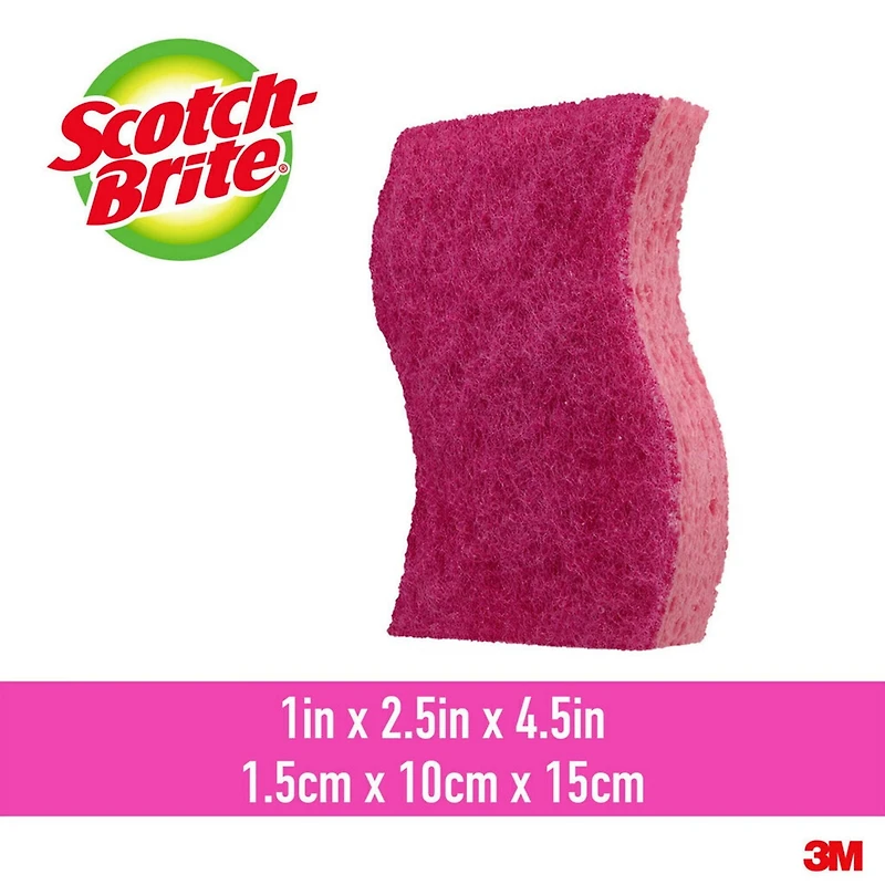 Scotch-Brite® Delicate Duty Scrub Sponge, Pack of 3