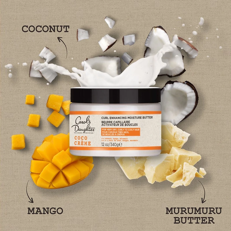 Carol's Daughter Coco Creme Velvet Cream Moisturizing Deep Conditioning Treatment Hair Mask with Coconut oil & Mango Butter, 12 oz, Deep Conditioning Treatment