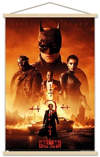 DC Comics Movie The Batman - One Sheet Wall Poster, 22.375" x 34" Framed