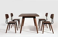Table Copine rectangulaire couleur noyer