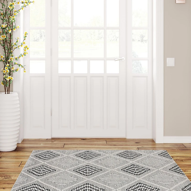 Mirage Marko Cream & Grey 3' x 5' Accent Rug