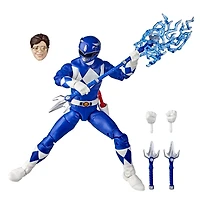 Power Rangers Lightning Collection Mighty Morphin, figurine de collection haut de gamme de 15 cm du Ranger bleu, avec accessoires