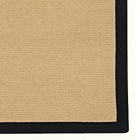 Tapis d'appoint Athena sisal et noir de 1 pi 10 po x 2 pi 10 po