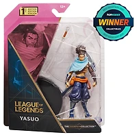 League of Legends, 4-Inch Yasuo Collectible Figure w/ Premium Details and Sword Accessory, The Champion Collection, Collector Grade, Ages 12 and Up