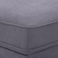 Pouf rembourré et polyvalent CorLiving Mulberry de style moderne du milieu du siècle avec pieds en bois