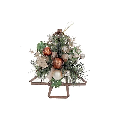 Décoration Suspendue En Rotin Et Pin De 30,5 Cm (12 Po) - Lot De 2