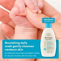 Nettoyant quotidien Départ sain nouveau-nés Aveeno pour bébés, avoine, sans parabènes, nettoyant pour le corps, nettoyant, peau délicate, sans parfum 236 mL