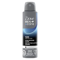 Dove Men+Care Antisudorifique Déodorant en Spray Sec Anti-Traces Blanches et Taches Jaunes, Protection contre la Transpiration et les Odeurs pendant 72 heures, Défense contre les Taches Propres avec l 107g