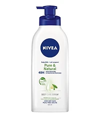 NIVEA Pure & Natural 48H Hydratation Profonde Lait Corporel pour Peau Très Sèche