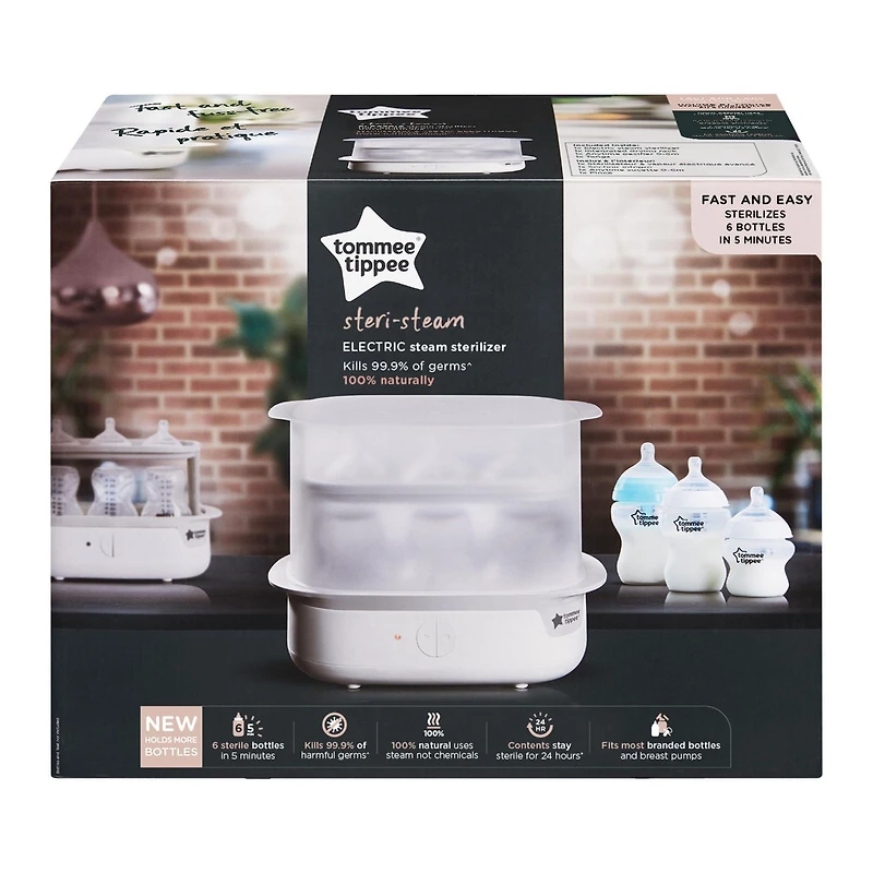 Stérilisateur électrique à vapeur Closer to Nature de Tommee Tippee pour biberons