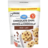 Pépites de chocolat au lait Great Value 775 g