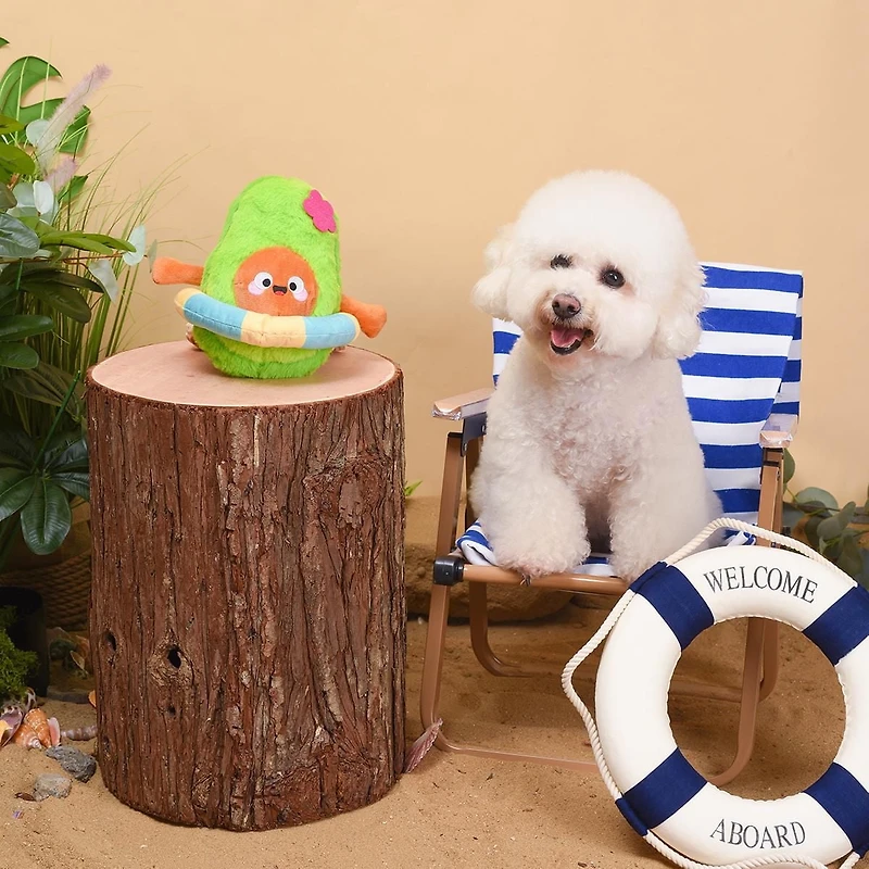 Peluche Hugsmart Beach Daze Summer Avocado pour chien – Peluche et couinante, pour petits et moyens chiens