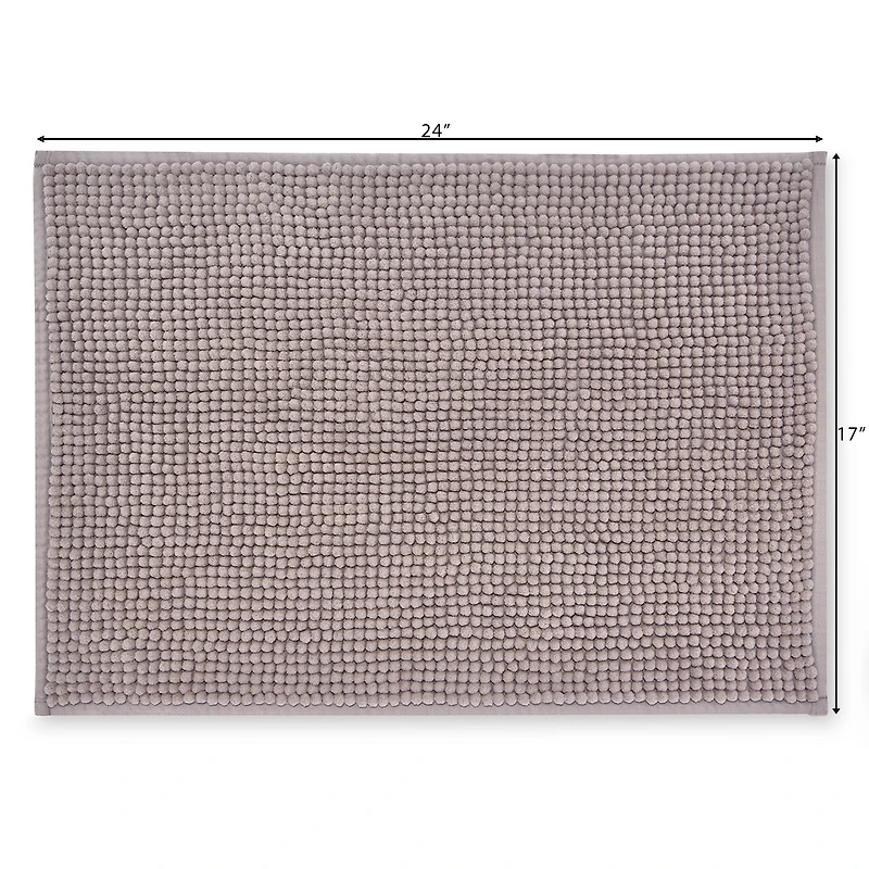 Tapis de bain à effet de nouilles de Mainstays Gris fonce, 17" x 24" Tapis de bain antidéparant