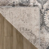 Rug Branch Atlas Fractal Indoor Area Rug, Beige Grey, Modern - Living Room, Bedroom, Dining Room, and Kitchen