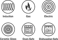 Tramontina Batterie de cuisine 8 pièces en acier inoxydable triple épaisseur avec couvercles, casseroles et poêles