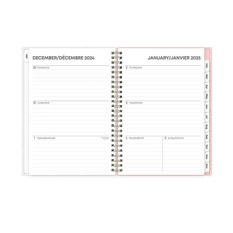 2025 Weekly Monthly Planner Notes, 5.875x8.625, Blue Sky, Aminah Rose, 6x9 Weekly/Monthly Planner