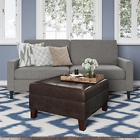 Pouf carré avec rangement de la marque « Dorel Living », Meuble de salle de séjour (espresso)