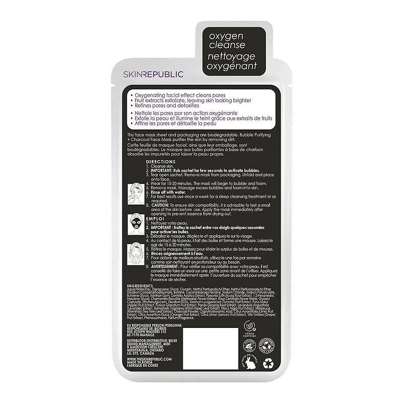 Skin Republic Bulles Purifiantes & Charbon