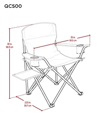 Camp & Go Green Heavy Duty Folding Quad Chair