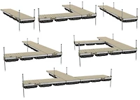 Quai flottant en aluminium avec dessus en résine - 4'x10'