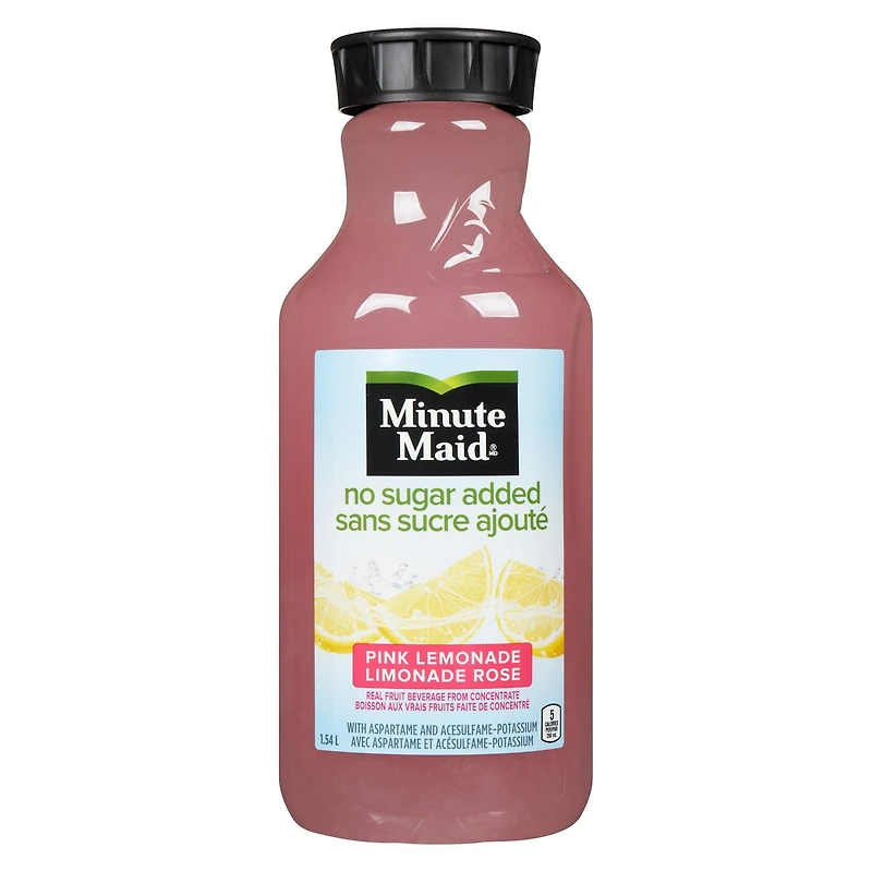 Minute Maid Zero Sugar Pink Lemonade Bottle, 1.54 Liters, 1.54