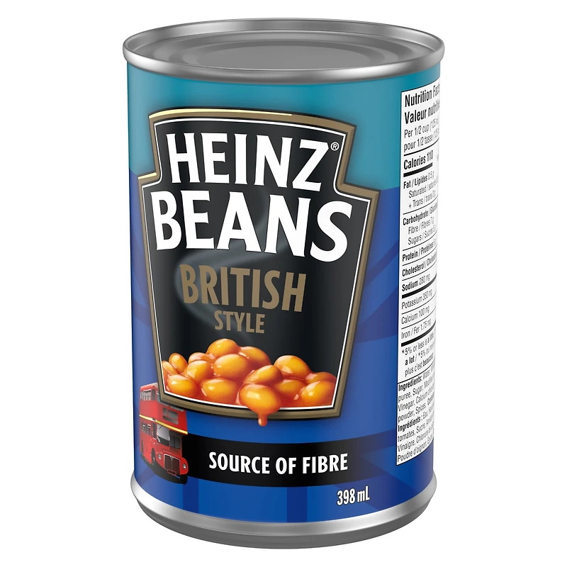Heinz British Style Beans in Tomato Sauce, 398 mL Can