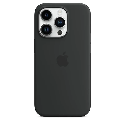 iPhone 14 Pro Silicone Case with MagSafe—Midnight, With MagSafe. Everything just clicks.