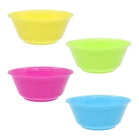 Mainstays Assorted Colour Plastic Bowl Set, 4pc, 50% Recycled Material
