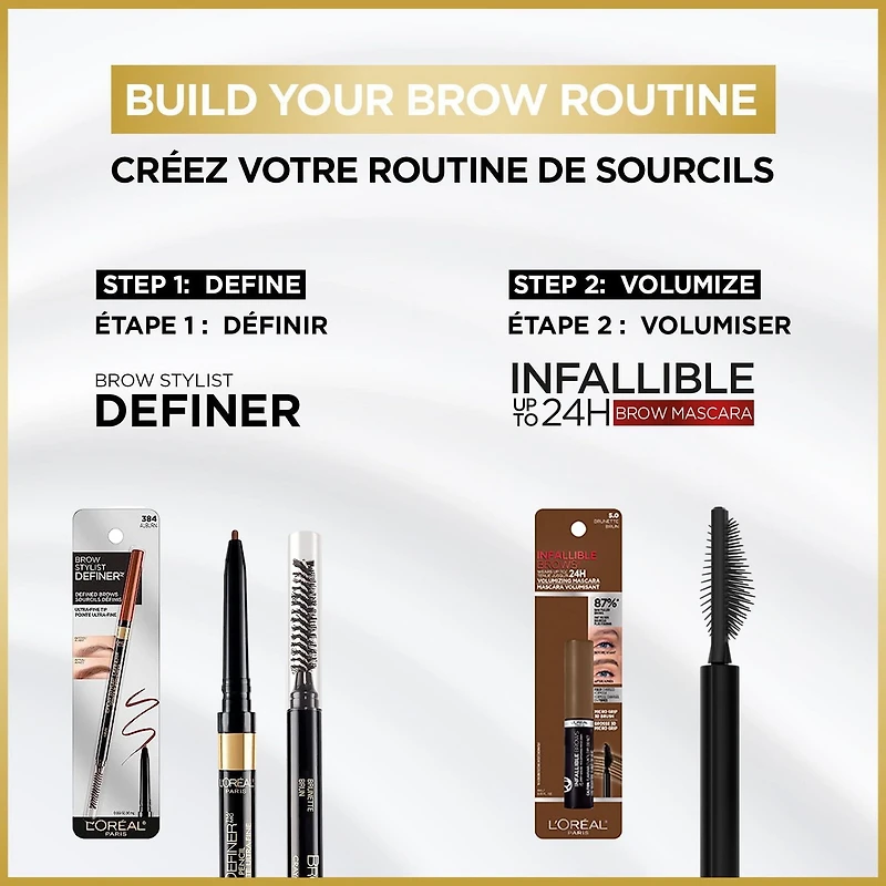 L'Oréal Paris Crayon à Sourcils Hydrofuge Brow Stylist Definer Crayon à Sourcils Mécanique