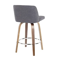 Tabouret de comptoir moderne milieu-du-siècle Toriano de LumiSource