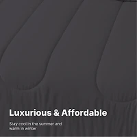 Beddora Ensemble de Lit 5 Pcs – Comprend une Couette, 2 Taies d'Oreiller, un Coussin Décoratif et un Coussin Carré – Ultra-Doux, Toutes Saisons, Grand – Blanc Éclatant