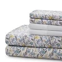 Literie Marina Décoration ultra douce et soyeuse, imprimée, en rayonne de bambou, toutes saisons, avec taies d'oreiller