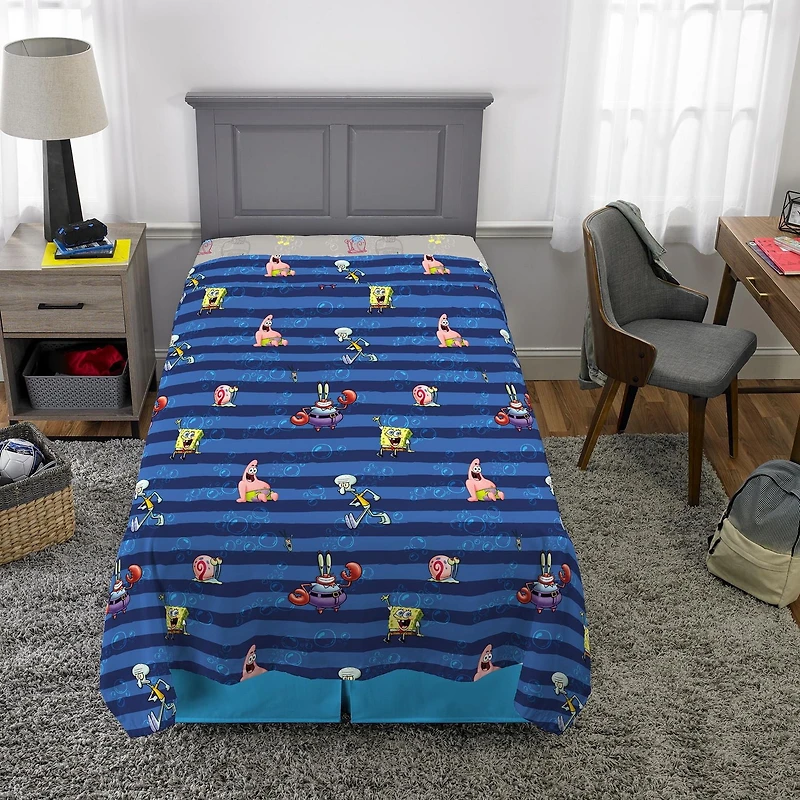 Spongebob "Bubbles Bubbles" Twin Sheet Set