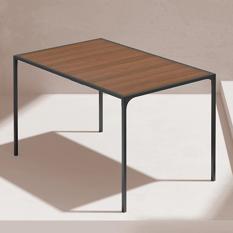 Homy Casa Table de Salle à Manger Rectangulaire de 47 po, Table de Cuisine Moderne Style Industriel, Marron Espresso