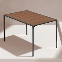 Homy Casa Table de Salle à Manger Rectangulaire de 47 po, Table de Cuisine Moderne Style Industriel, Marron Espresso