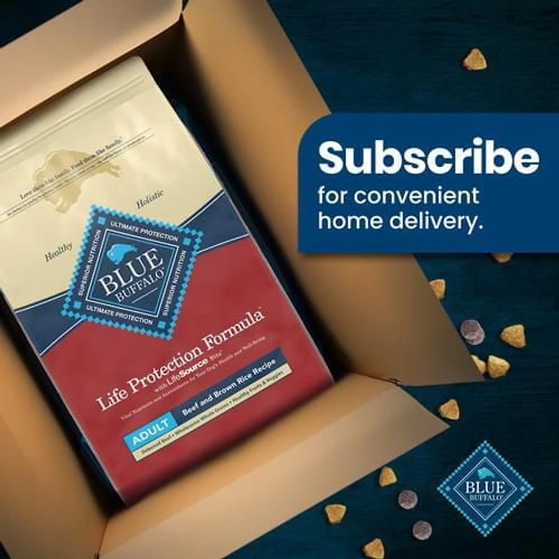 Blue Buffalo Life Protection Formula Beef Natural Dry Dog Food for Adult Dogs, 9.9KG