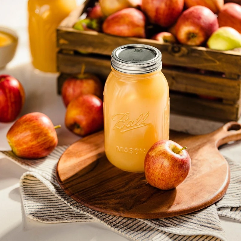 Ball Mason Jars with Lids & Bands, Regular Mouth, 946 mL (32 oz), 8 Pack, BPA-free