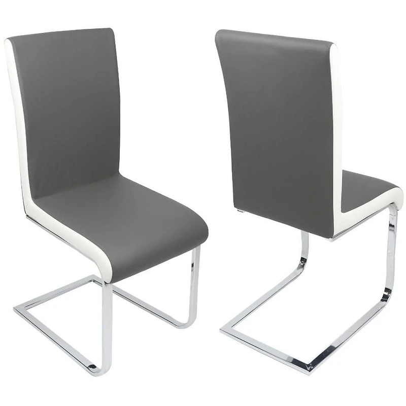 Canadian Anne Dining Chair Grey & White (Set of 2)