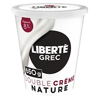 Liberté Greek 8% Extra Creamy Yogurt, Plain, High Protein, 650 g