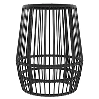 Table d’appoint en osier pour patio HOMETRENDS – Noir