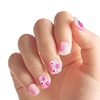 KISS imPRESS Enfants – Trop Framboise, Rose, Squoval, Ongles pour enfants, 20 unités