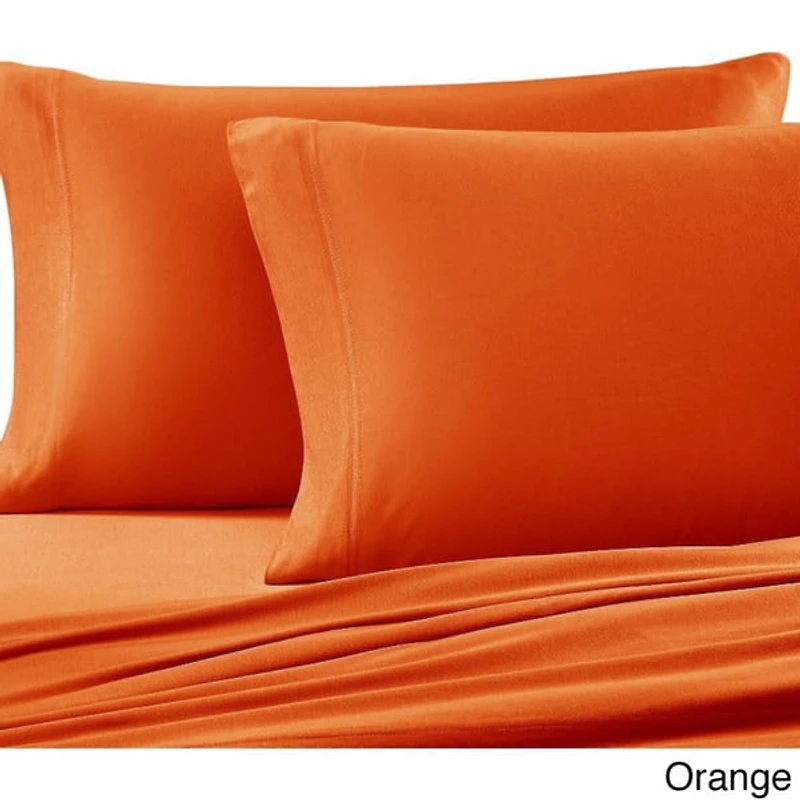 Johnson Home Huggable Jersey Knit Combed Cotton Easy Fit Sheet Set