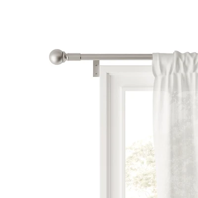 Mainstays Easy Install Decorative Window Curtain Rod, Adjustable, 48” - 120”