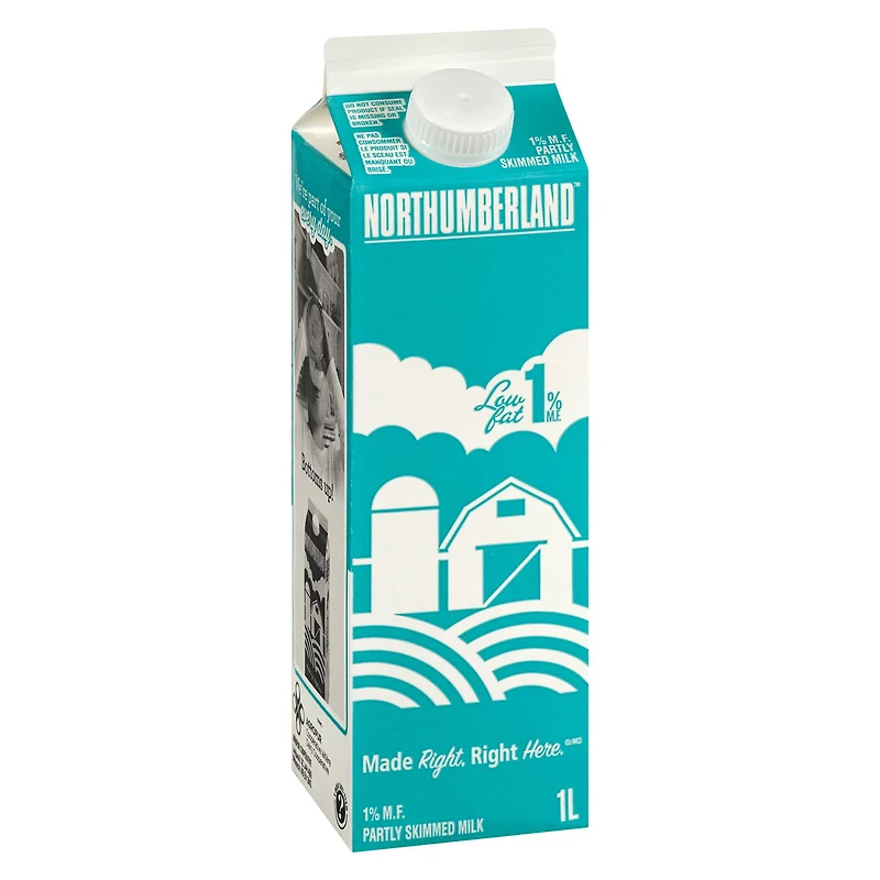 Northumberland Partly Skimmed 1% Milk, 1 L
