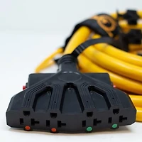 Firman 25FT Cordon d'alimentation L14-30P 30Amp à 5-20Rx4 avec protection de disjoncteur 1120