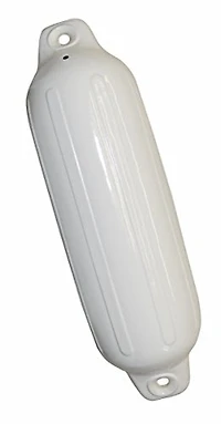6" x 22" Deluxe Ribbed Inflatable Boat Fender, White