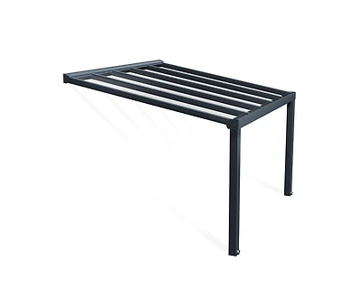 CANOPIA by PALRAM Stockholm Couverture de patio en aluminium de 11 pi x 12 pi - Gris