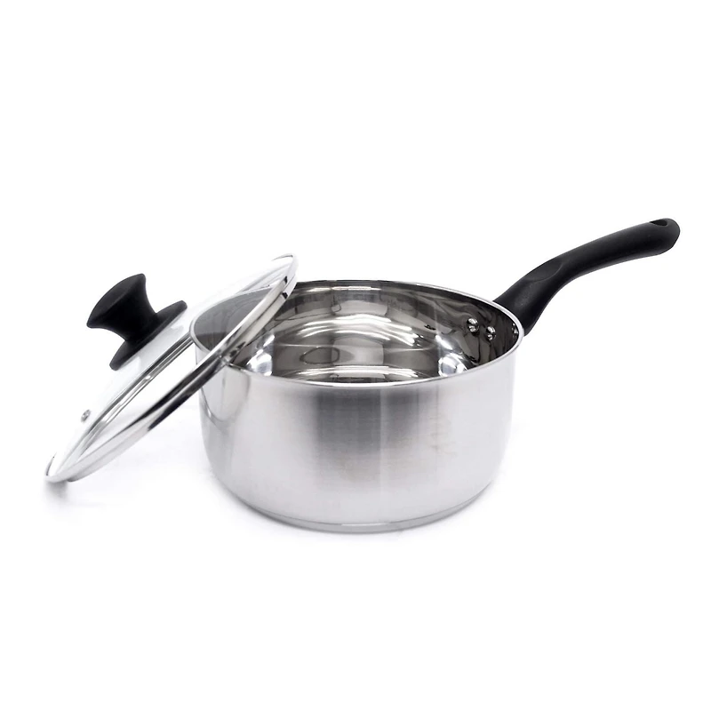 Starbasix Acier Inoxydable Casserole 3,2L (3,4Qt) avec couvercle Compatible avec inductin