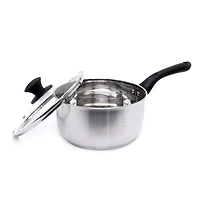 Starbasix Acier Inoxydable Casserole 3,2L (3,4Qt) avec couvercle Compatible avec inductin